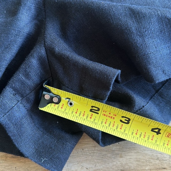 Reformation Sterling Black Linen High-Waist Shorts – Size 6 - Picture 11 of 12